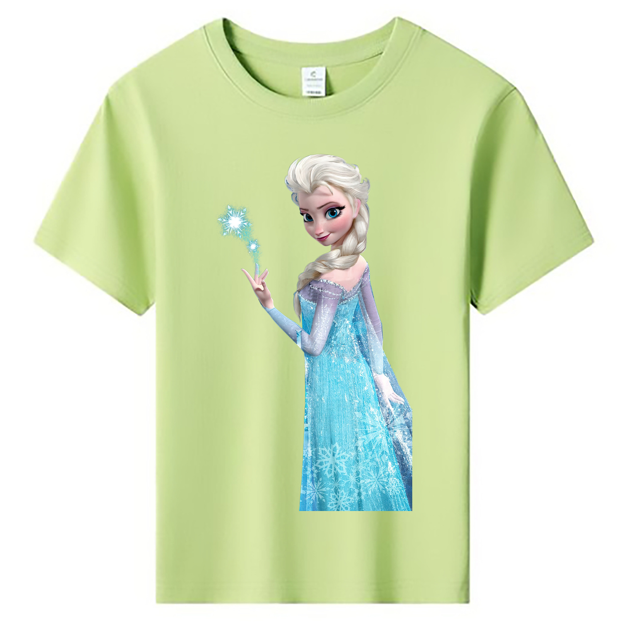 （画像用） アナと雪の女王 アンナ エルサ Frozen Anna Elsa 綿100％キッズTシャツ（フロントプリント）